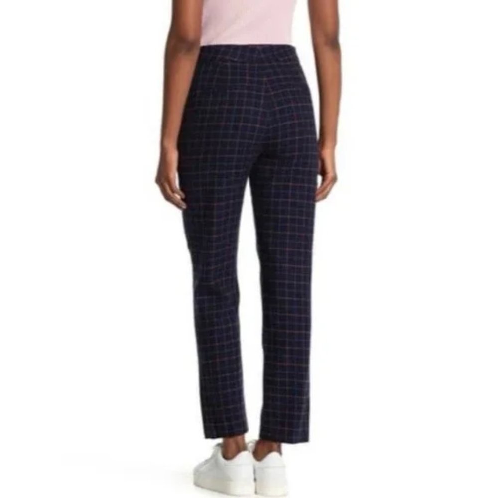 Rag & Bone Plaid Check Poppy Printed High Waist Wool Pants - Picture 5 of 7
